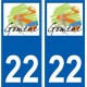 22 Léry logo autocollant plaque stickers ville