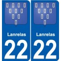 22 Léry blason autocollant plaque stickers ville