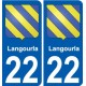 22 Léry blason autocollant plaque stickers ville