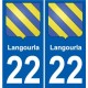 27 de Léry escudo de armas de la etiqueta engomada de la placa de pegatinas de la ciudad