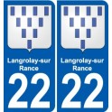 27 de Léry escudo de armas de la etiqueta engomada de la placa de pegatinas de la ciudad