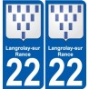 22 Léry blason autocollant plaque stickers ville