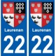 22 Léry blason autocollant plaque stickers ville