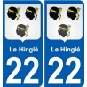 27 de Léry escudo de armas de la etiqueta engomada de la placa de pegatinas de la ciudad