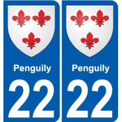 27 de Léry escudo de armas de la etiqueta engomada de la placa de pegatinas de la ciudad