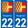 22 Léry blason autocollant plaque stickers ville
