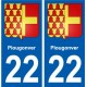 27 de Léry escudo de armas de la etiqueta engomada de la placa de pegatinas de la ciudad