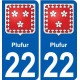 27 Léry coat of arms sticker plate stickers city