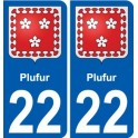 22 Léry blason autocollant plaque stickers ville