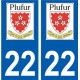 22 Léry logo autocollant plaque stickers ville