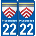 27 de Léry escudo de armas de la etiqueta engomada de la placa de pegatinas de la ciudad