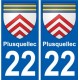 22 Léry blason autocollant plaque stickers ville