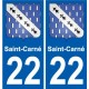 22 Léry blason autocollant plaque stickers ville
