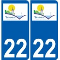 22 Léry logo autocollant plaque stickers ville