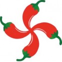 Piment croix basque autocollant sticker adhesif