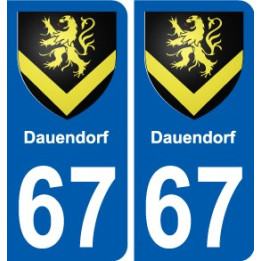 67 Dauendorf blason autocollant plaque stickers ville