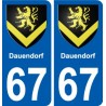 67 Dachstein escudo de armas de la etiqueta engomada de la placa de pegatinas de la ciudad