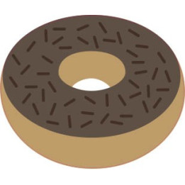 Donut chocolat autocollant sticker adhesif