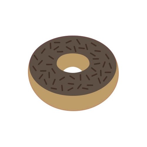 Donut chocolat autocollant sticker adhesif