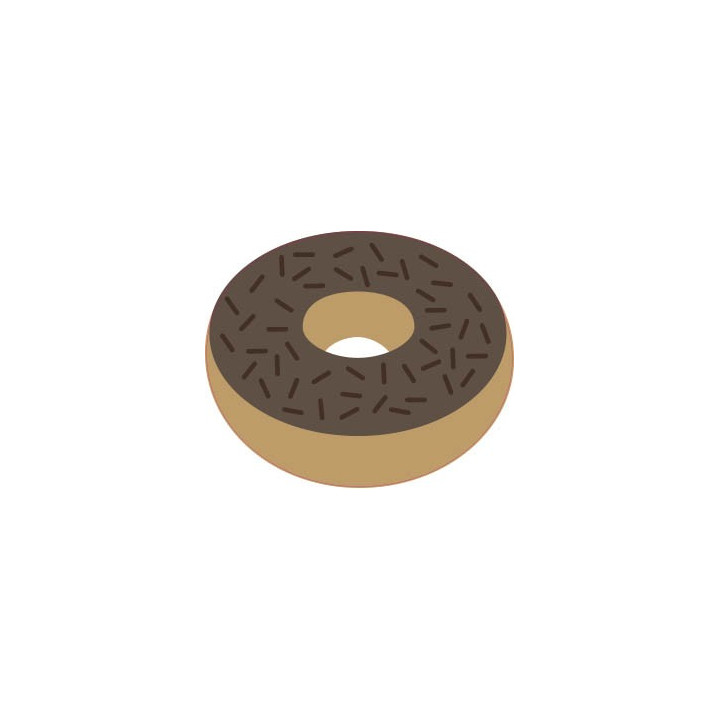Donut chocolat autocollant sticker adhesif