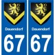 67 Dachstein escudo de armas de la etiqueta engomada de la placa de pegatinas de la ciudad