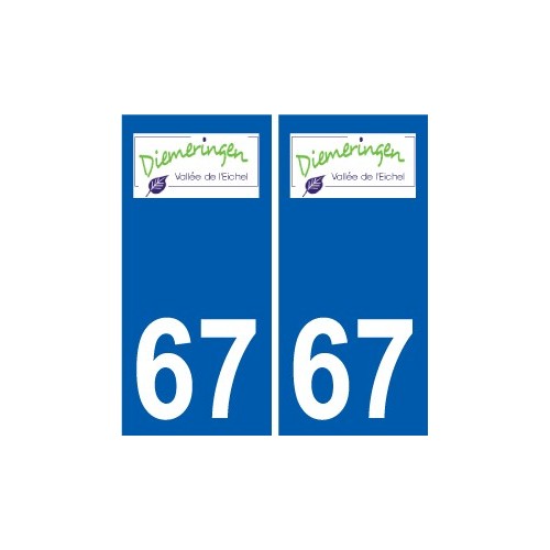 67 Diemeringen logo autocollant plaque stickers ville