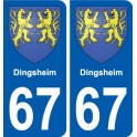 67 Dingsheim blason autocollant plaque stickers ville
