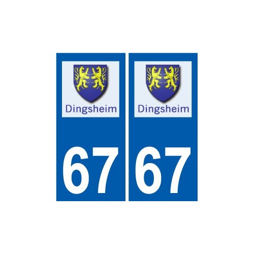 67 Dingsheim logo autocollant plaque stickers ville