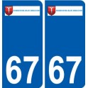 67 Dinsheim-sur-Bruche logo autocollant plaque stickers ville