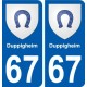 67 Duppigheim blason autocollant plaque stickers ville