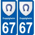 67 Duppigheim blason autocollant plaque stickers ville