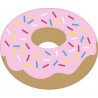 Donut Fraise rose autocollant sticker adhesif