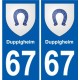67 Duppigheim blason autocollant plaque stickers ville