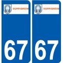 67 Duppigheim logo autocollant plaque stickers ville