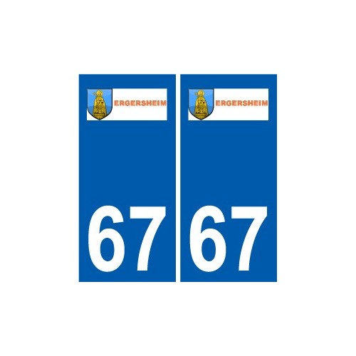 67 Ergersheim stemma adesivo piastra adesivi città