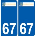 67 Ernolsheim-Bruche logo autocollant plaque stickers ville