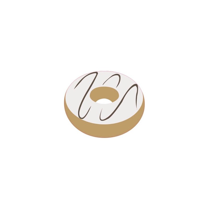 Donut Crème Vanille autocollant sticker adhesif