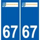 67 Ernolsheim-Bruche logo autocollant plaque stickers ville