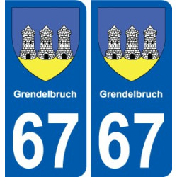 67 Grendelbruch wappen aufkleber typenschild aufkleber stadt