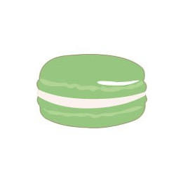 Macaron Pistache autocollant sticker adhesif