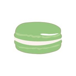 Macaron Pistache autocollant sticker adhesif