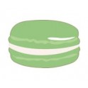 Macaron Pistache autocollant sticker adhesif