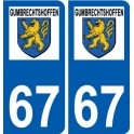 67 Gumbrechtshoffen logo autocollant plaque stickers ville