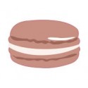Macaron fraise autocollant sticker adhesif