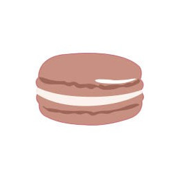 Macaron fraise autocollant sticker adhesif