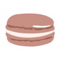 Macaron fraise autocollant sticker adhesif