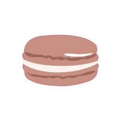 Macaron fraise autocollant sticker adhesif
