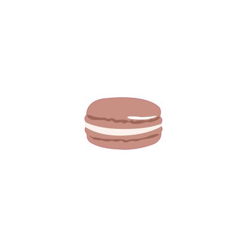 Macaron fraise autocollant sticker adhesif