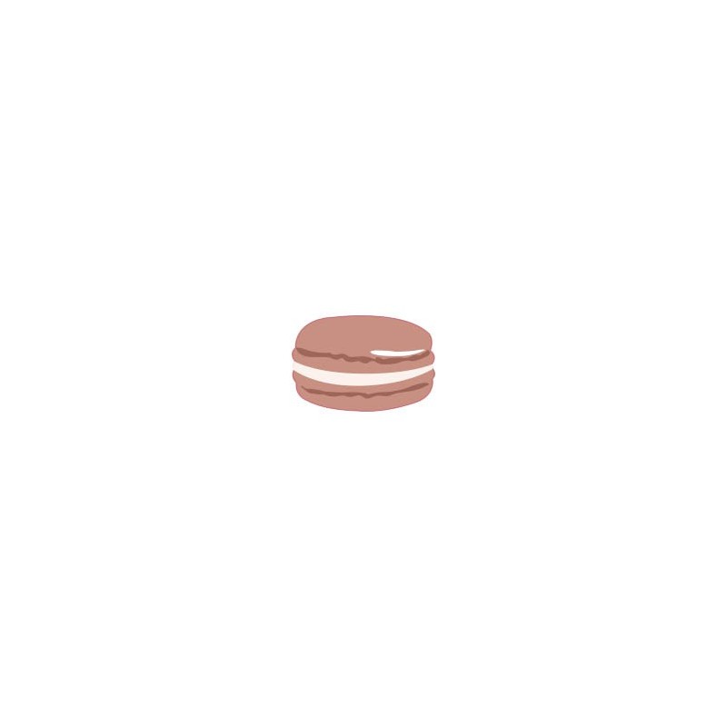 Macaron fraise autocollant sticker adhesif