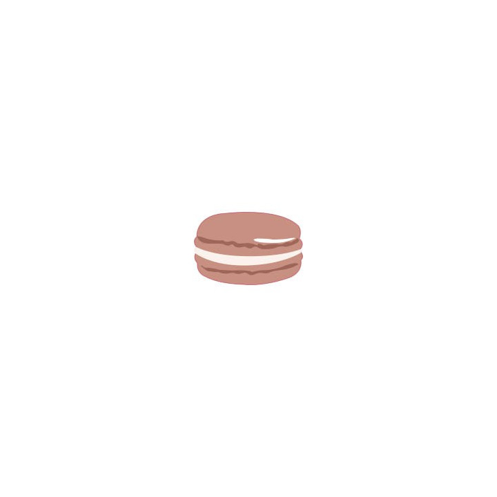 Macaron fraise autocollant sticker adhesif